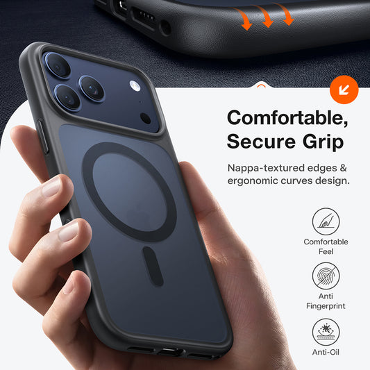 MagSafe Hülle für Apple iPhone 17 Pro, Torras, Guardian, Schwarz