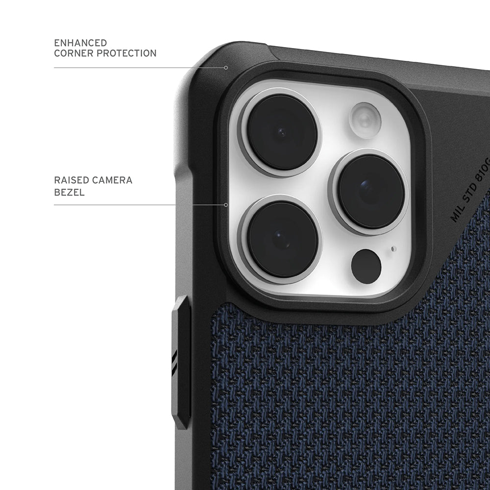 Custodia MagSafe per Apple iPhone 17 Pro, Urban Armor Gear, Metropolis LT Kevlar, Blu marino