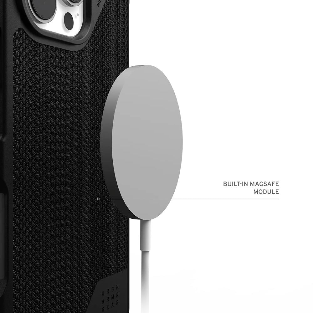 Custodia MagSafe per Apple iPhone 17 Pro, Urban Armor Gear, Metropolis LT Kevlar, Nera