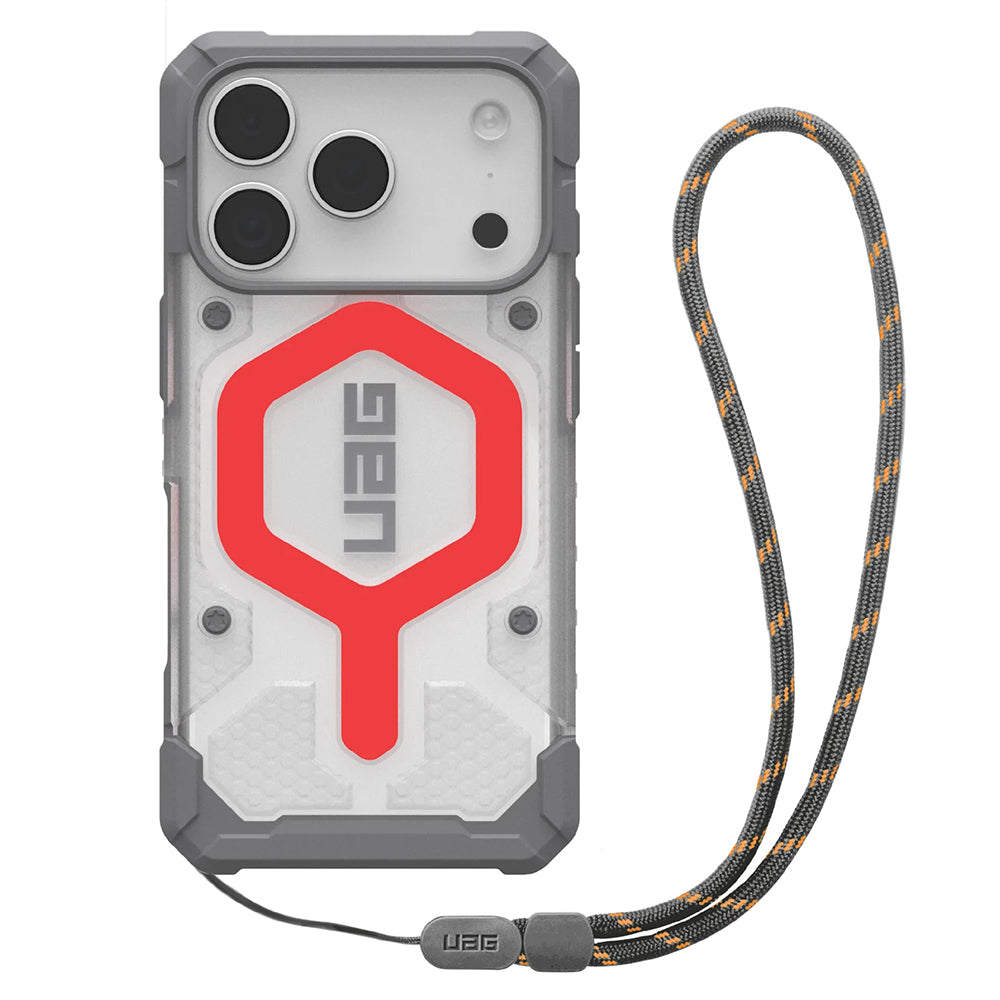 Coque MagSafe pour Apple iPhone 17 Pro, Urban Armor Gear, Pathfinder Clear avec Lanière, Rose