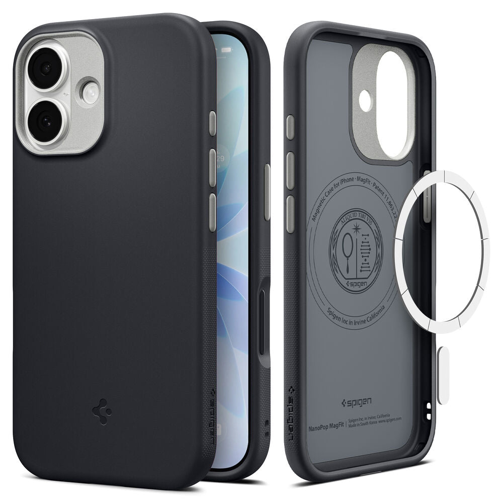 Custodia MagSafe per Apple iPhone 17, Spigen, Caseology Nano Pop, Nera ACS10366