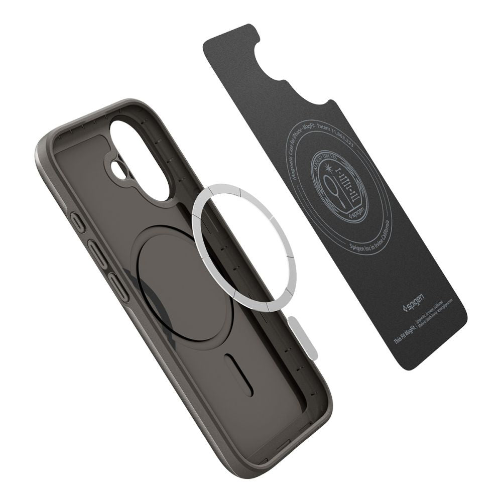 MagSafe Hülle für Apple iPhone 17, Spigen, Thin Fit, Grau ACS10375