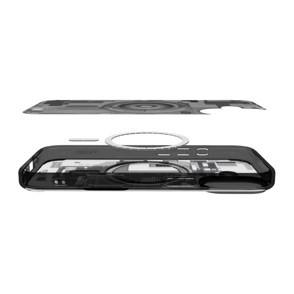 Custodia MagSafe per Apple iPhone 17, Spigen, Ultra Hybrid Zero One, Nera ACS10387