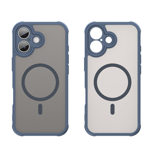 Custodia MagSafe per Apple iPhone 17, Techsuit, HaloFrost II, Blu Navy