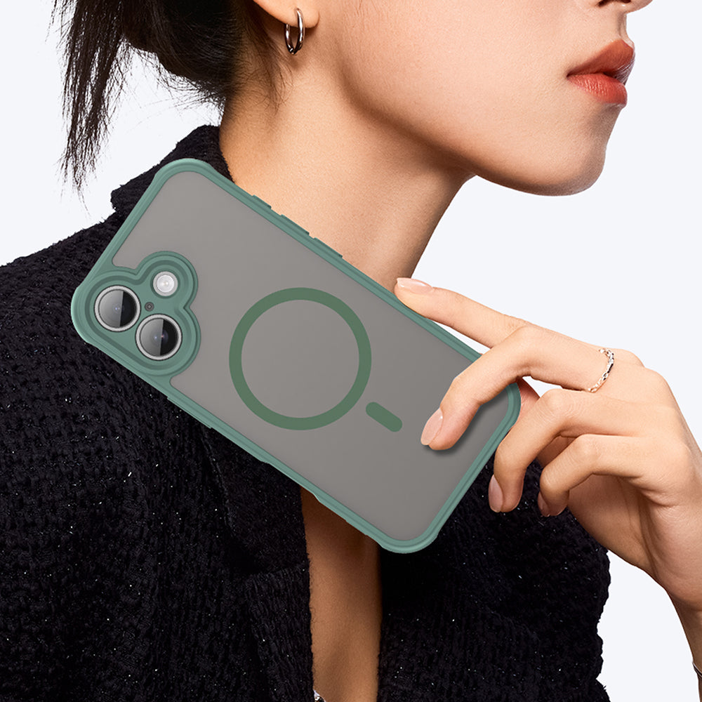 Custodia MagSafe per Apple iPhone 17, Techsuit, HaloFrost II, Verde