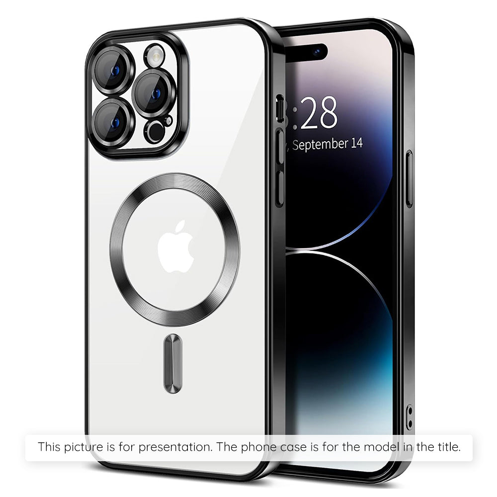 Custodia MagSafe per Apple iPhone 17, Techsuit, Luxury Crystal, Nera