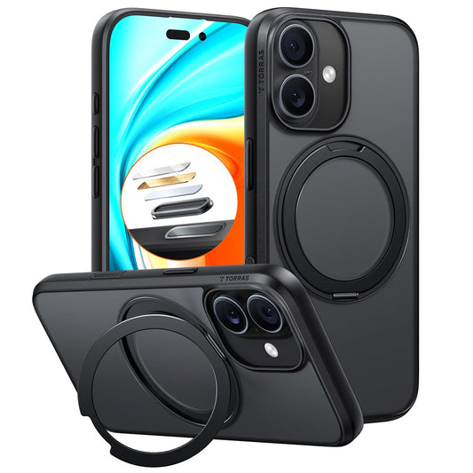 MagSafe Hülle für Apple iPhone 17, Torras, Ostand Pro, Schwarz
