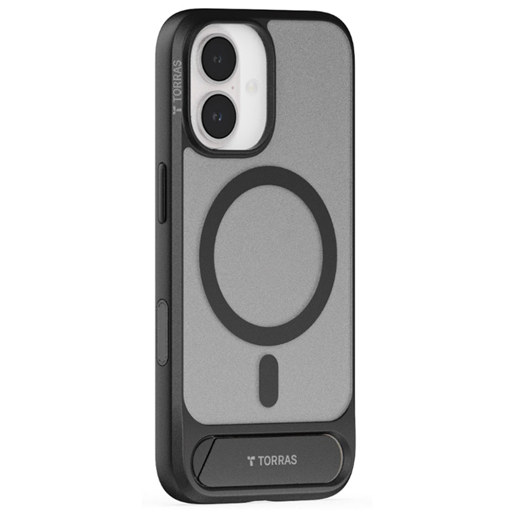 Custodia MagSafe per Apple iPhone 17, Torras, Pstand, Nera