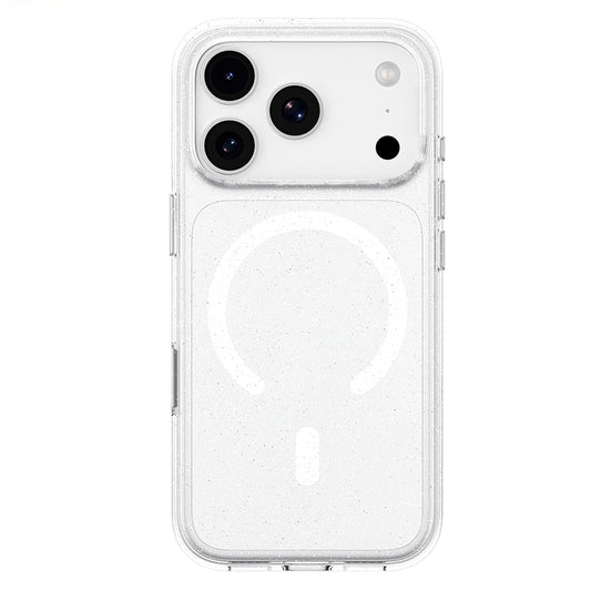 Coque MagSafe pour Apple iPhone 18 Pro / 17 Pro, Blueo, Crystal Pro Anti-Drop Glitter, transparente