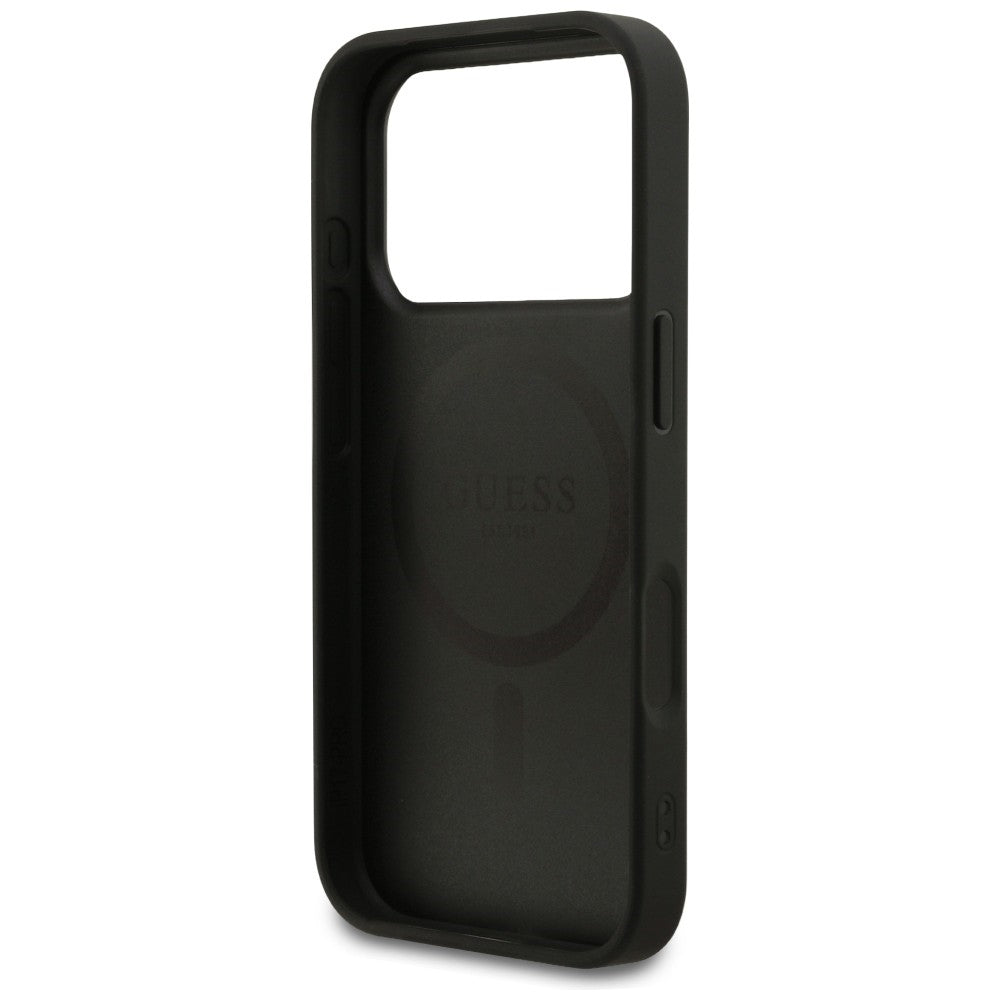 Custodia MagSafe per Apple iPhone 18 Pro / 17 Pro, Guess, 4G Small and Classic Logo, Nera