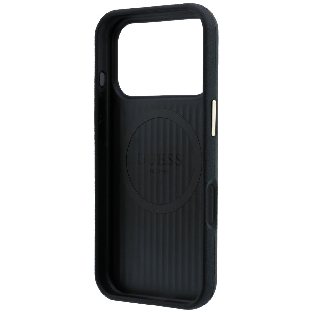 Custodia MagSafe per Apple iPhone 18 Pro / 17 Pro, Guess, Logo Triangolo Kevlar, Nera