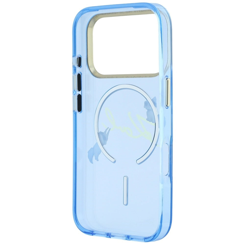 Coque MagSafe pour Apple iPhone 18 Pro / 17 Pro, Karl Lagerfeld, IML Logo Script Karl, Bleu