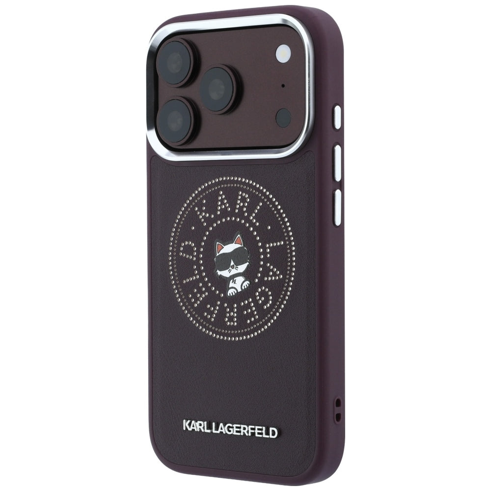 Custodia MagSafe per Apple iPhone 18 Pro / 17 Pro, Karl Lagerfeld, Point and Choupette Sketch, Vinaccia