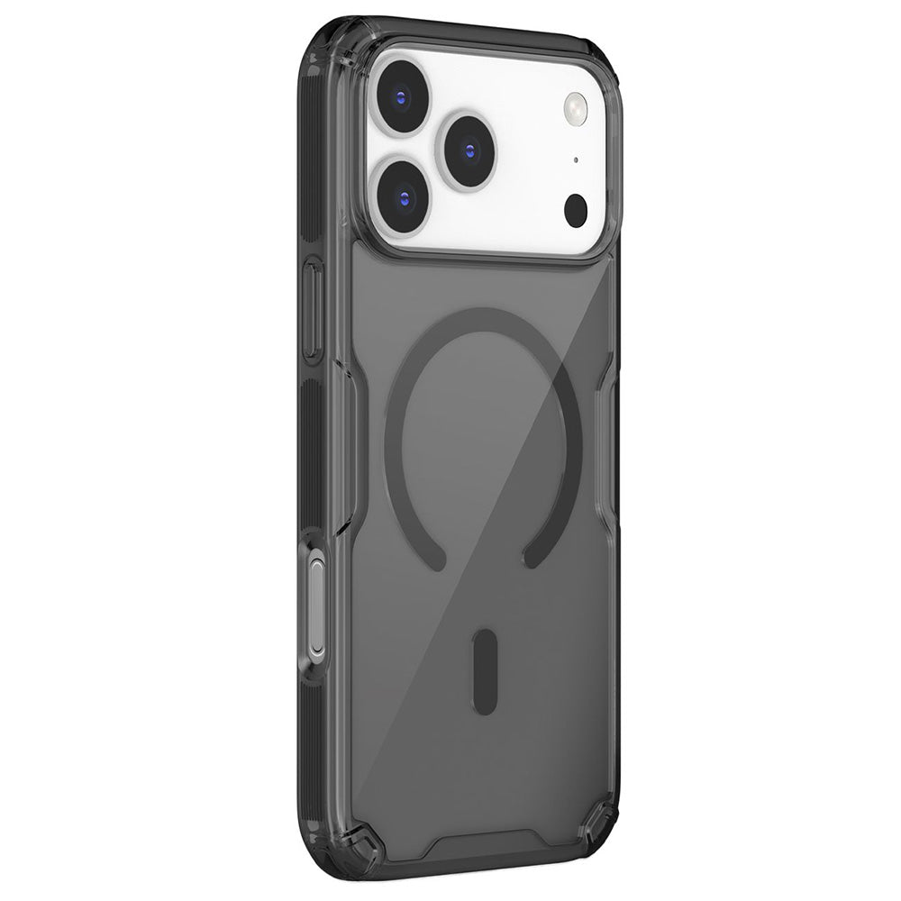 Coque MagSafe pour Apple iPhone 18 Pro / 17 Pro, Nillkin, Nature Pro, Noire Transparente