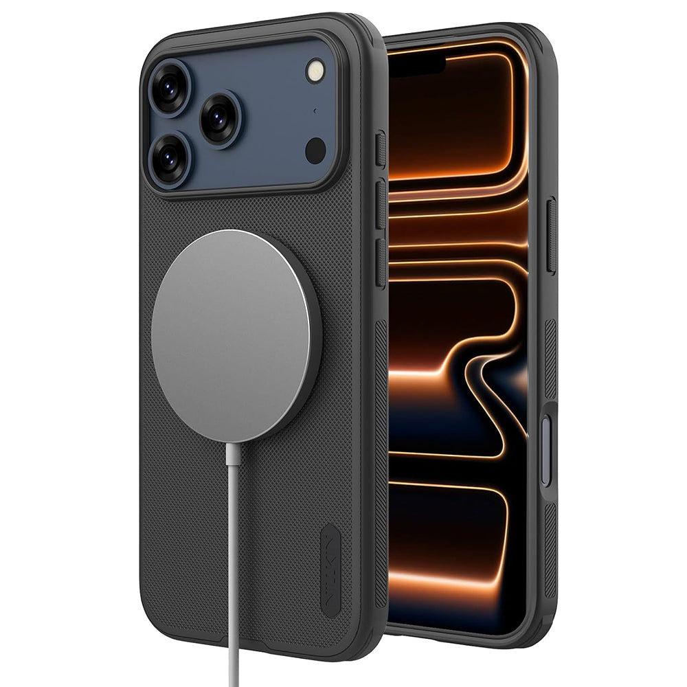 Coque MagSafe pour Apple iPhone 18 Pro / 17 Pro, Nillkin, Super Shield Pro, Noir Satiné