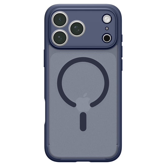 Coque MagSafe pour Apple iPhone 18 Pro / 17 Pro, Spigen, Ultra Hybrid, Bleu Marine Satiné ACS11931