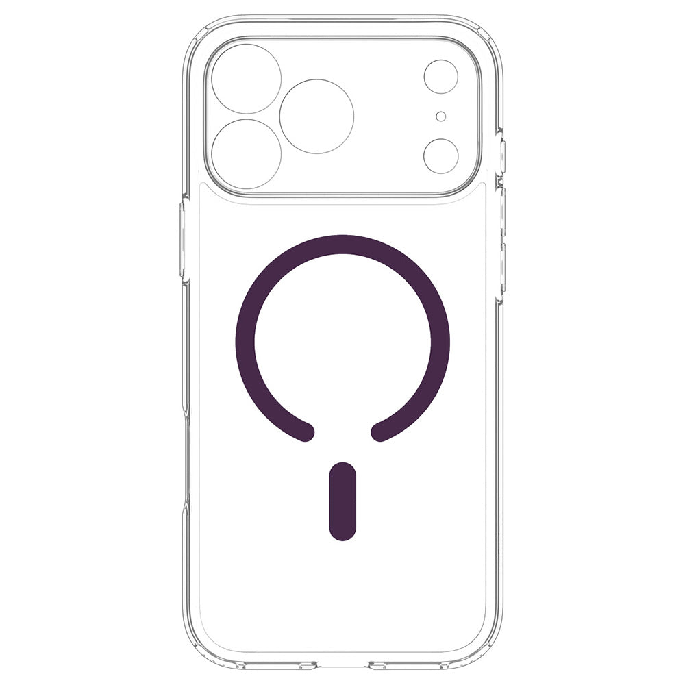 Custodia MagSafe per Apple iPhone 18 Pro / 17 Pro, Spigen, Ultra Hybrid, bordeaux trasparente ACS12335