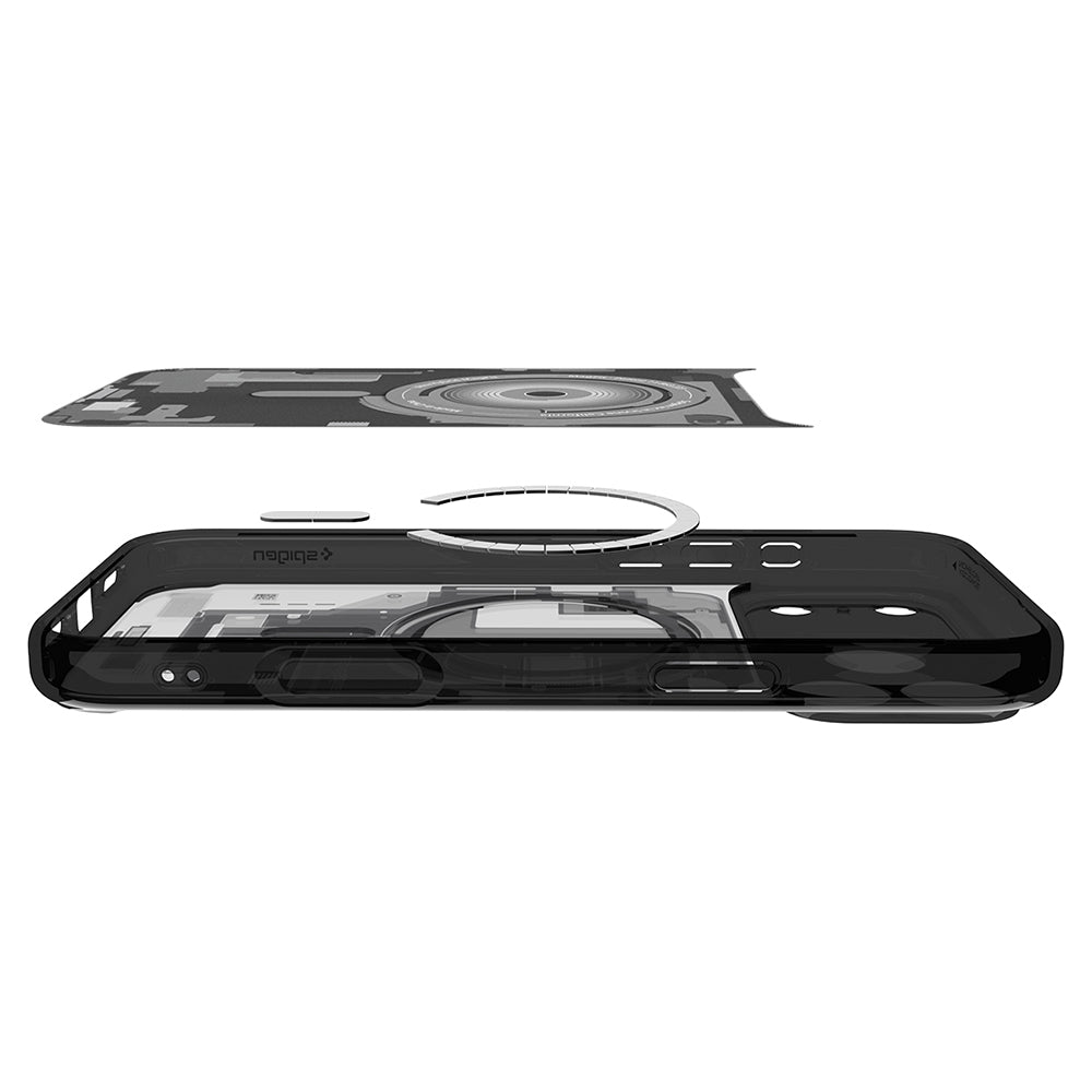 Custodia MagSafe per Apple iPhone 18 Pro / 17 Pro, Spigen, Ultra Hybrid Zero One, Nera ACS12165
