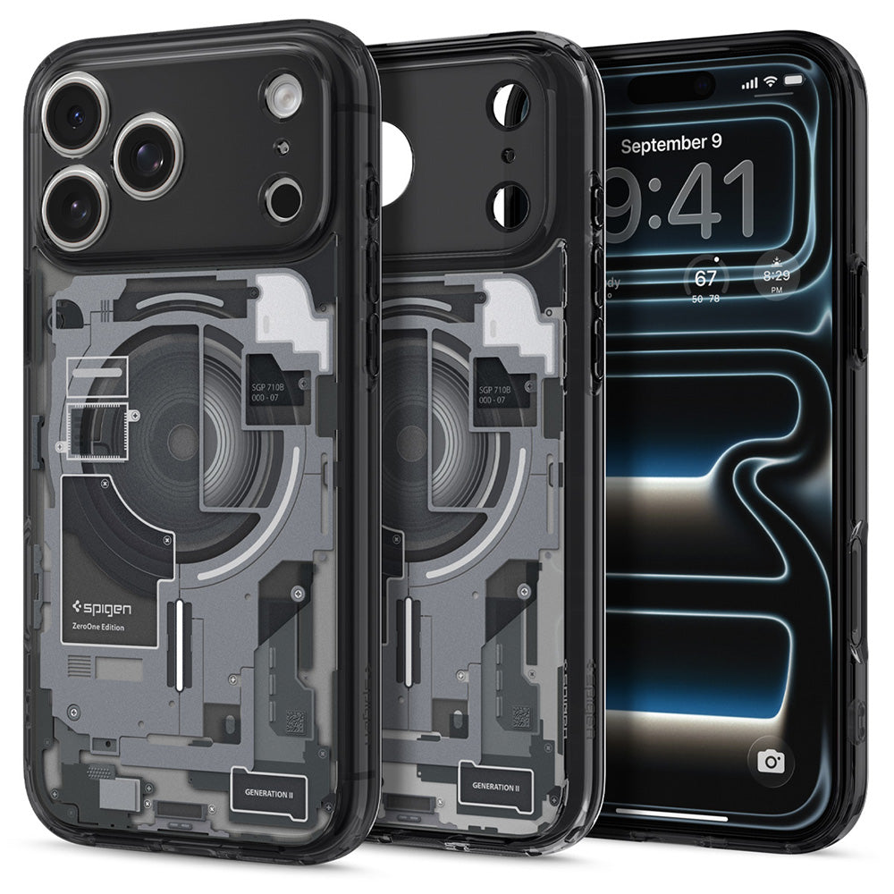 Custodia MagSafe per Apple iPhone 18 Pro / 17 Pro, Spigen, Ultra Hybrid Zero One, Nera ACS12165