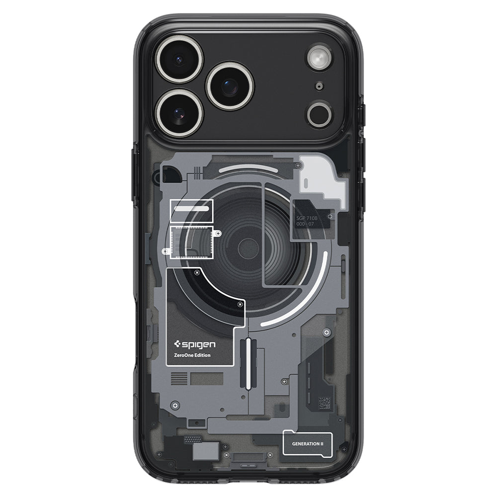 Custodia MagSafe per Apple iPhone 18 Pro / 17 Pro, Spigen, Ultra Hybrid Zero One, Nera ACS12165