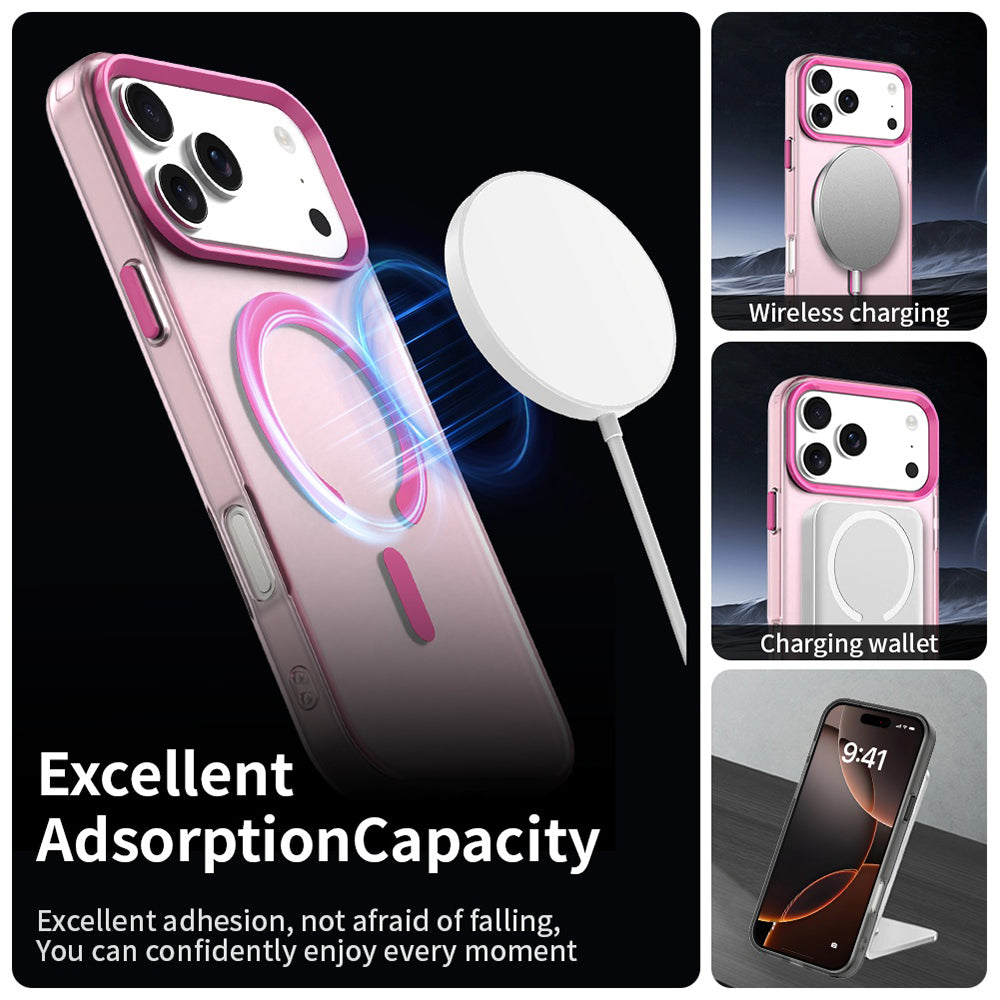 Coque MagSafe pour Apple iPhone 18 Pro / 17 Pro, Techsuit, CandyCase, Rose