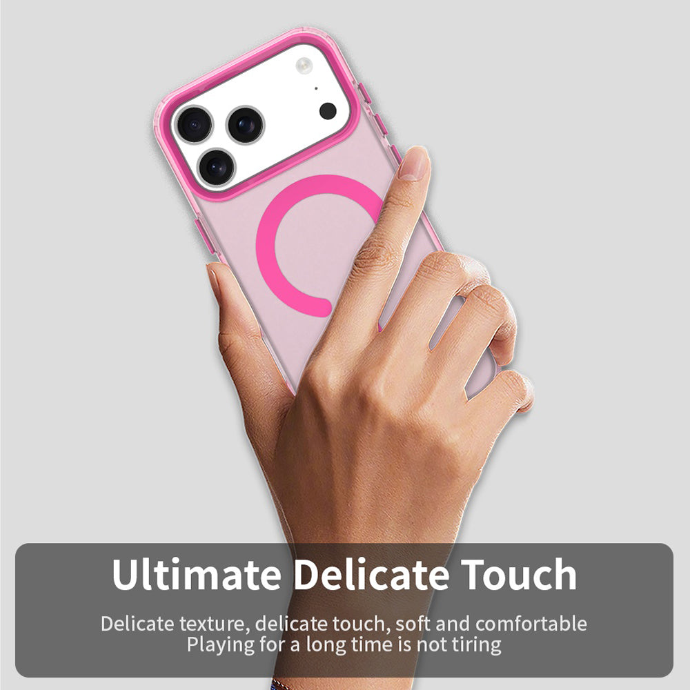 Coque MagSafe pour Apple iPhone 18 Pro / 17 Pro, Techsuit, CandyCase, Rose