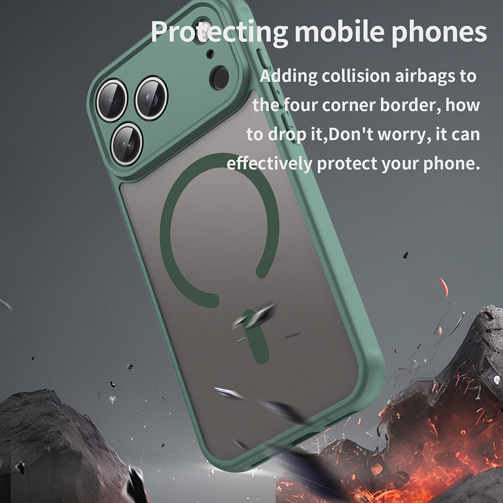 Custodia MagSafe per Apple iPhone 18 Pro / 17 Pro, Techsuit, HaloFrost II, Verde
