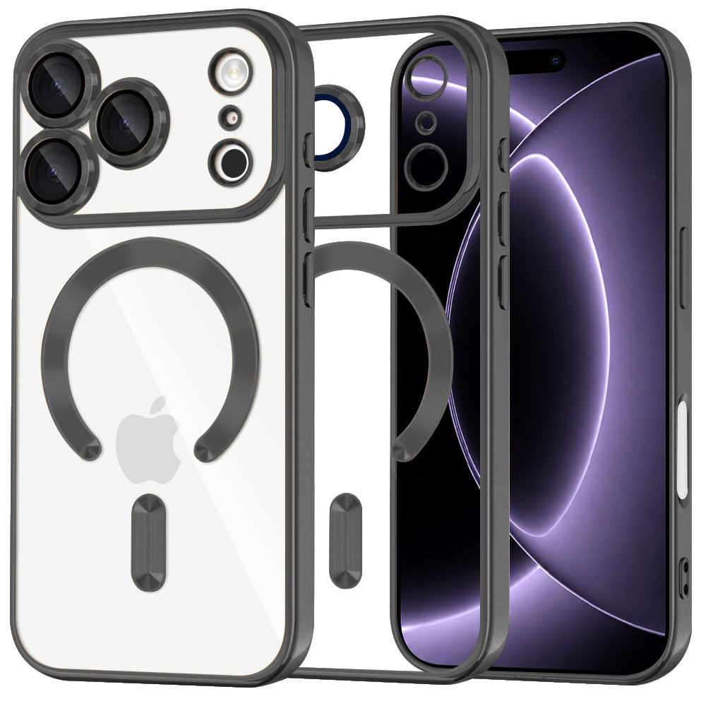 MagSafe-Hülle für Apple iPhone 18 Pro / 17 Pro, Techsuit, Luxury Crystal, Schwarz