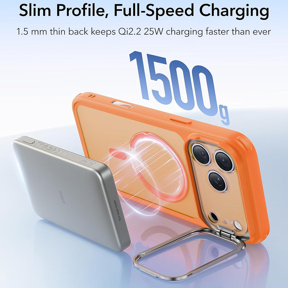 Coque MagSafe pour Apple iPhone 18 Pro Max / 17 Pro Max, ESR, Classic Hybrid Kickstand, Orange Satinée