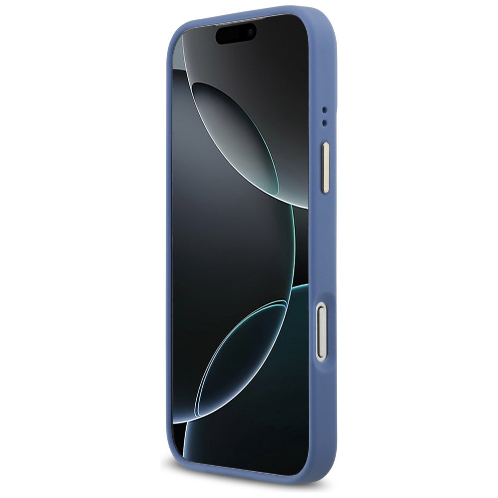 MagSafe-Hülle für Apple iPhone 18 Pro Max / 17 Pro Max, Guess, 4G Strass Logo, Blau