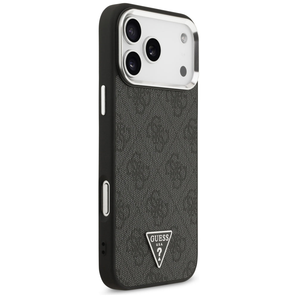 MagSafe-Hülle für Apple iPhone 18 Pro Max / 17 Pro Max, Guess, 4G Triangle Logo, Schwarz