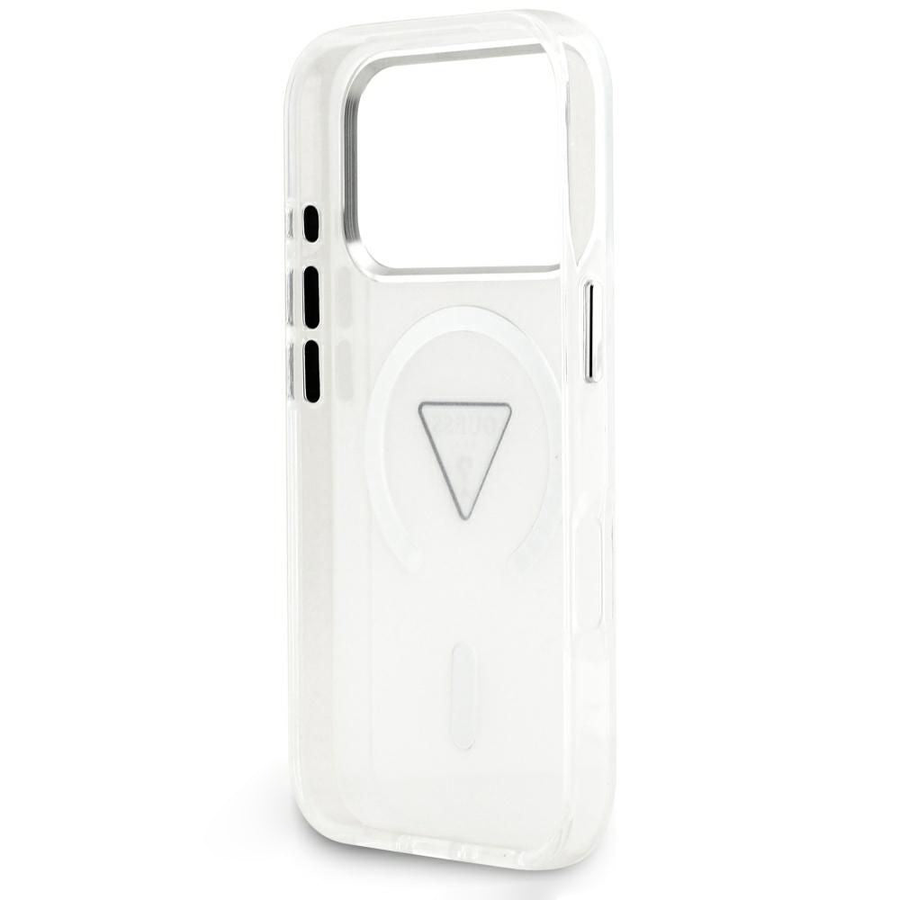 Coque MagSafe pour Apple iPhone 18 Pro Max / 17 Pro Max, Guess, IML Gradient Triangle Logo, transparente