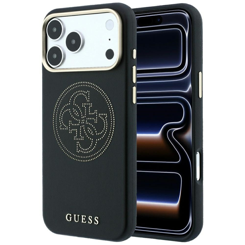 Custodia MagSafe per Apple iPhone 18 Pro Max / 17 Pro Max, Guess, Perforata 4G, Nera