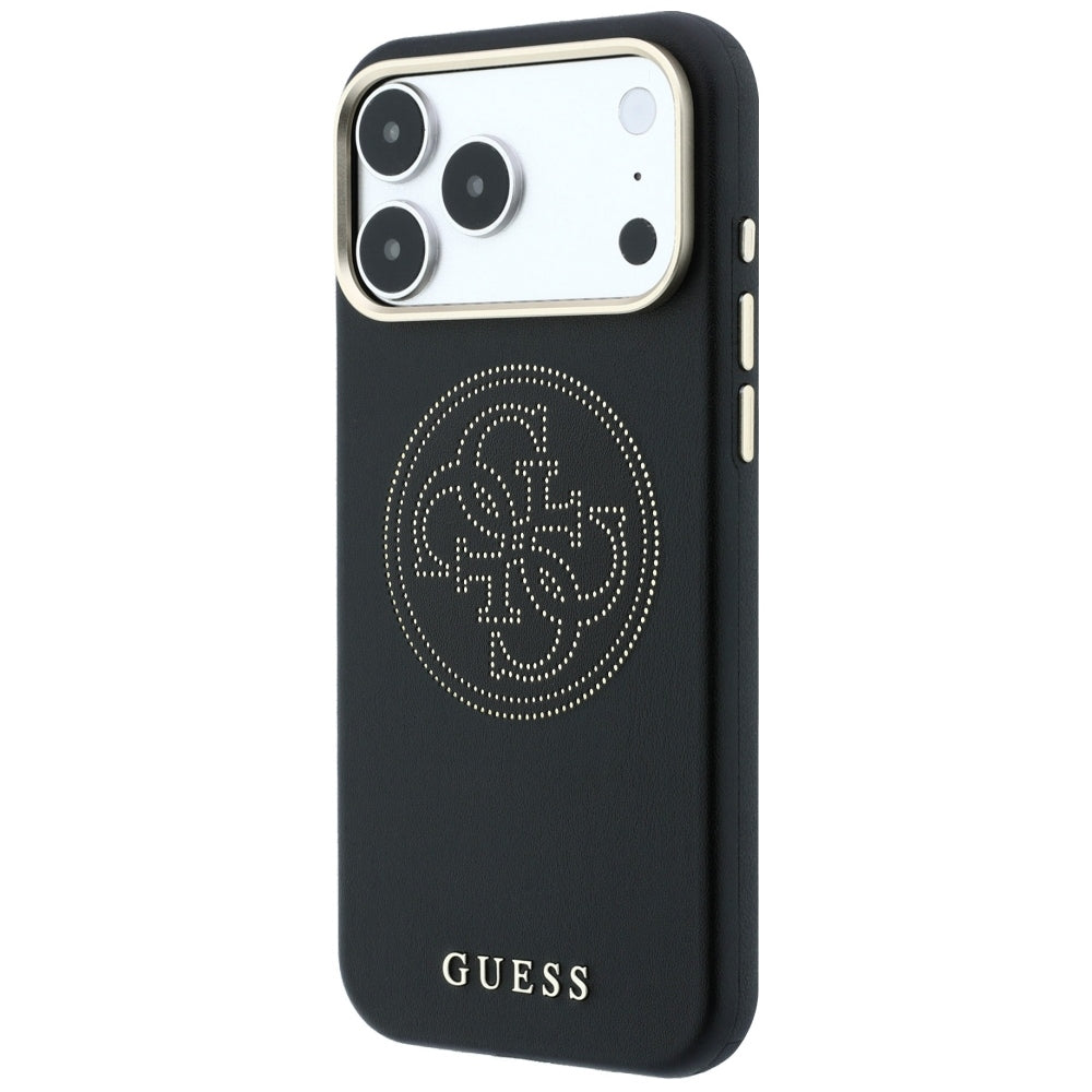 Custodia MagSafe per Apple iPhone 18 Pro Max / 17 Pro Max, Guess, Perforata 4G, Nera