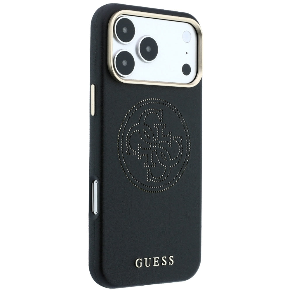 Custodia MagSafe per Apple iPhone 18 Pro Max / 17 Pro Max, Guess, Perforata 4G, Nera