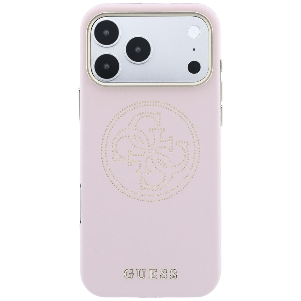 Custodia MagSafe per Apple iPhone 18 Pro Max / 17 Pro Max, Guess, Perforata 4G, Rosa