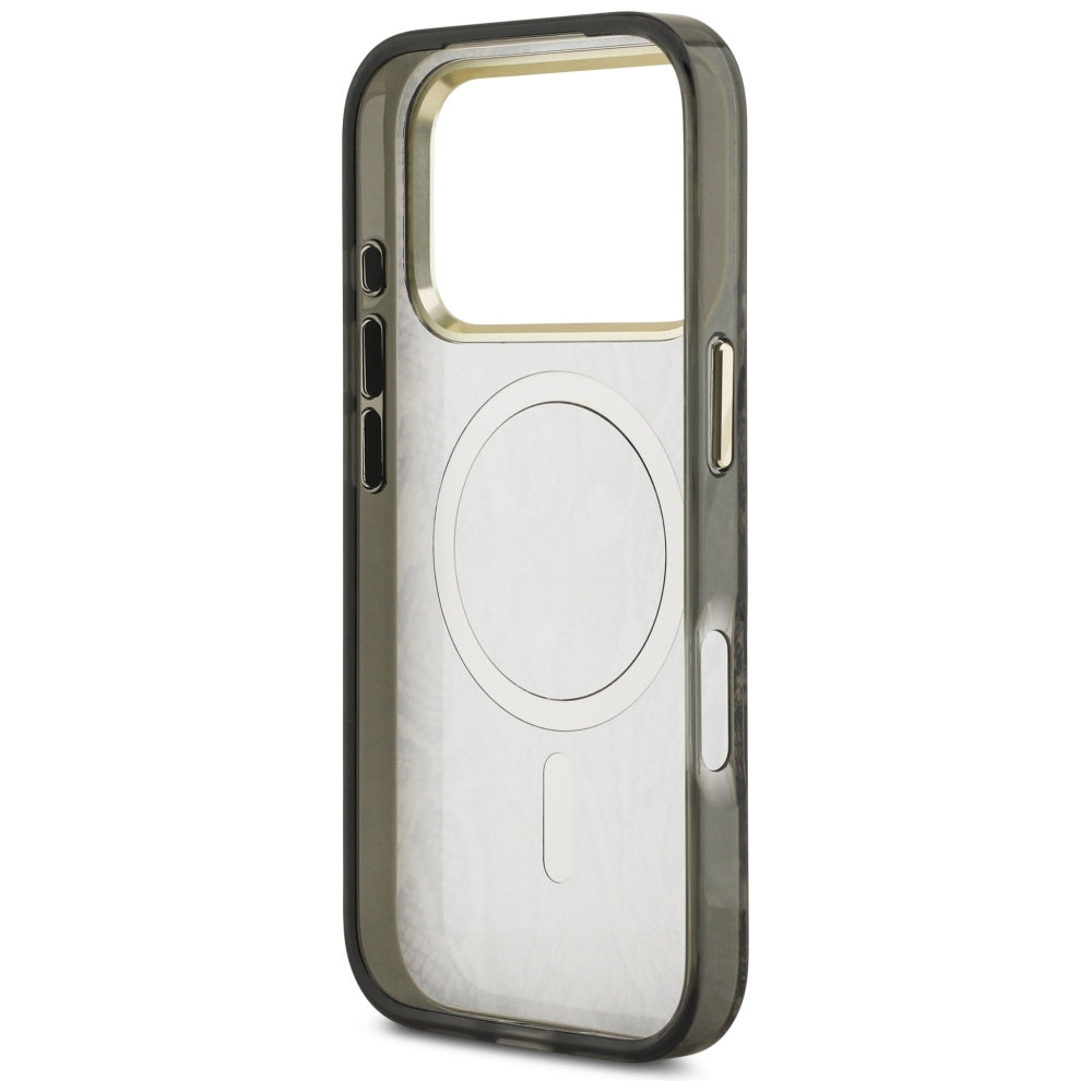 Custodia MagSafe per Apple iPhone 18 Pro Max / 17 Pro Max, Guess, motivo pitone, marrone