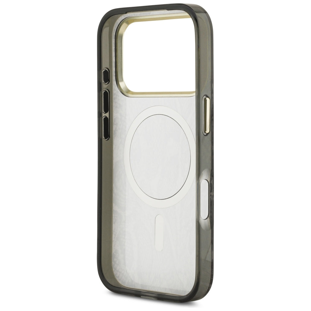 Custodia MagSafe per Apple iPhone 18 Pro Max / 17 Pro Max, Guess, motivo pitone, nera