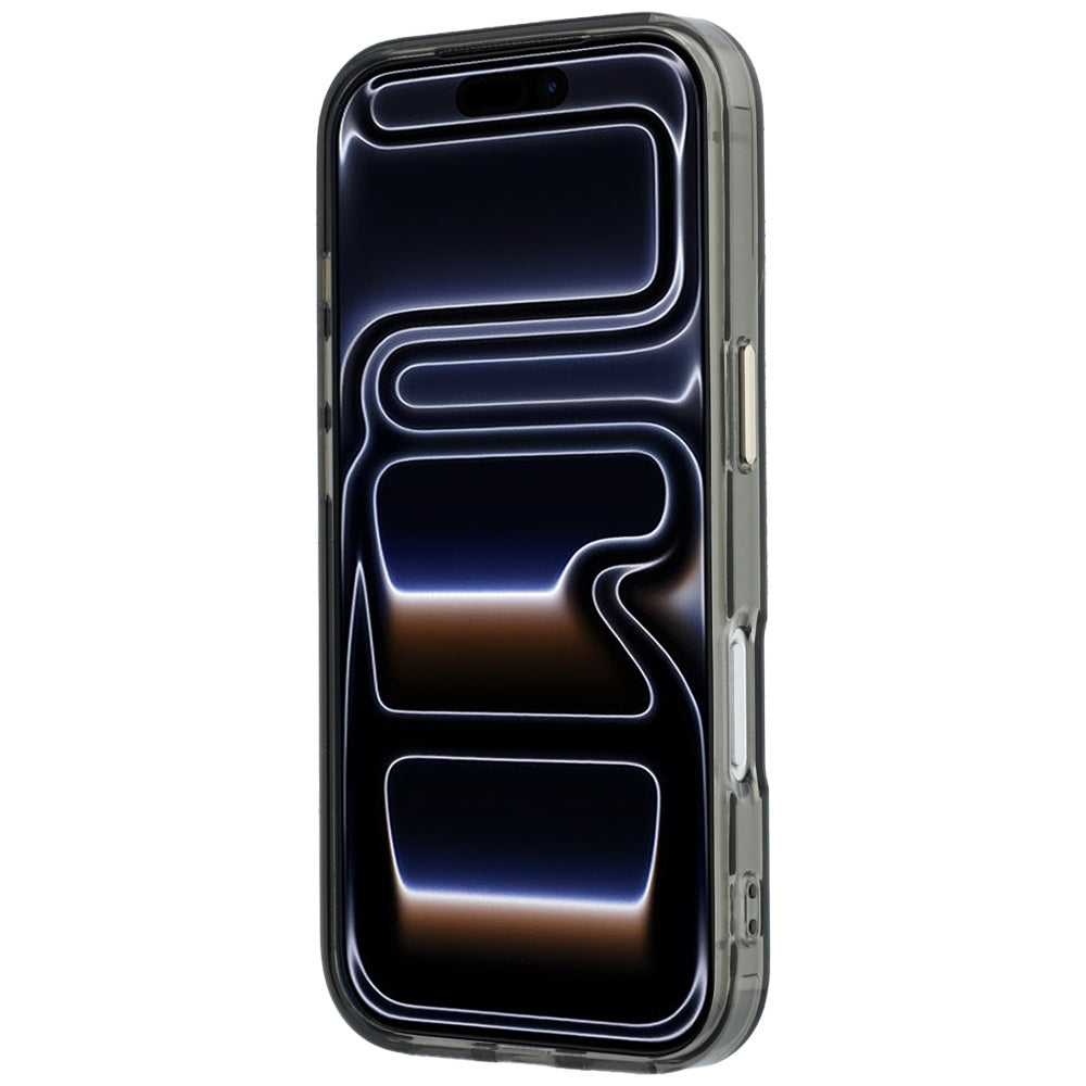 MagSafe-Hülle für Apple iPhone 18 Pro Max / 17 Pro Max, Guess, Ring Stand Script Metall-Logo, Schwarz