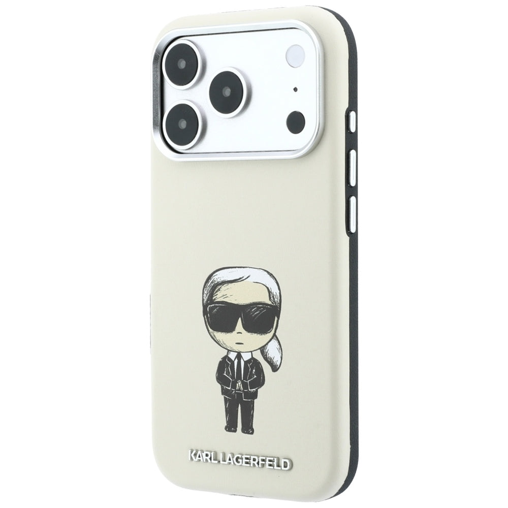 Custodia MagSafe per Apple iPhone 18 Pro Max / 17 Pro Max, Karl Lagerfeld, Ikonik Sketch, Beige