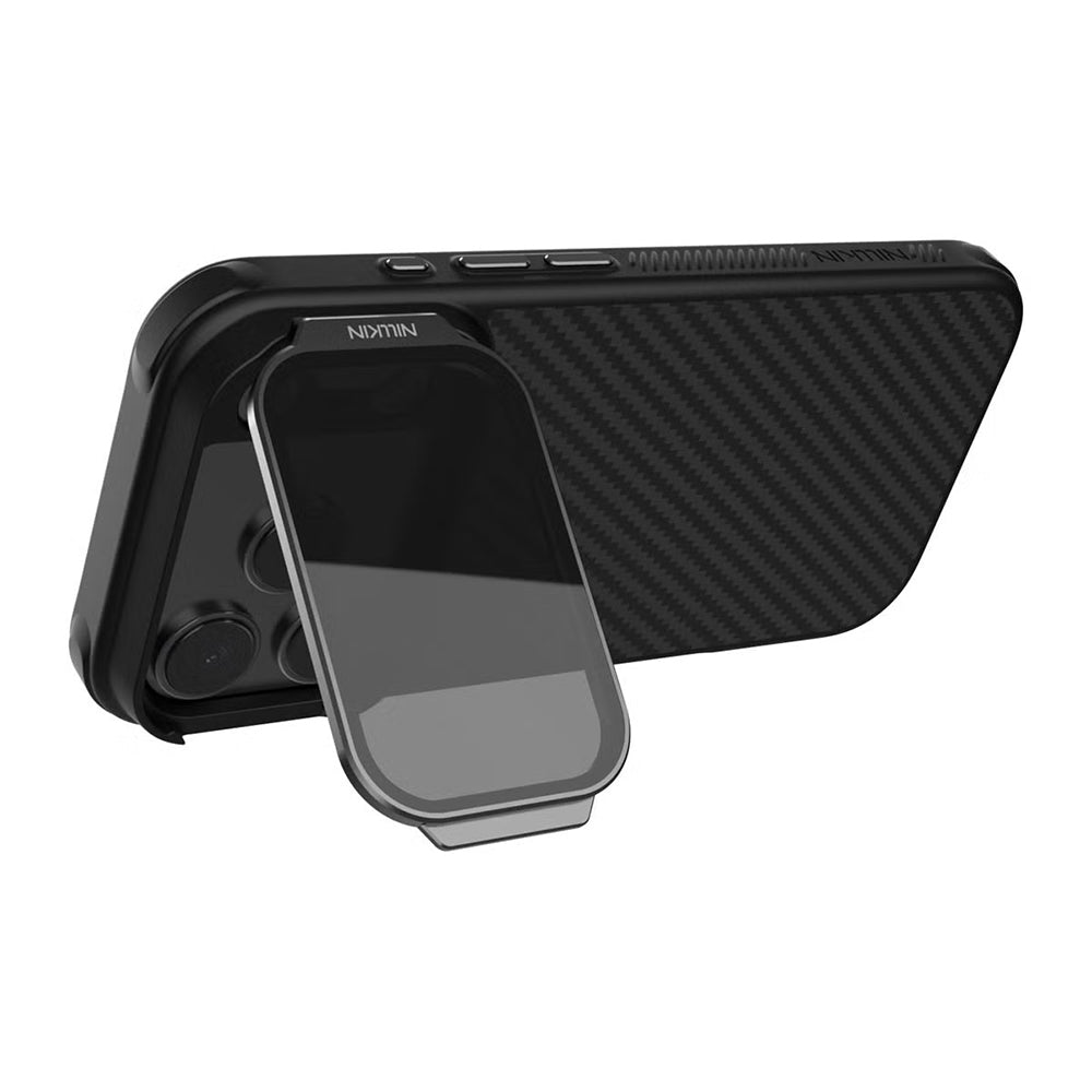 MagSafe-Hülle für Apple iPhone 18 Pro Max / 17 Pro Max, Nillkin, CarboProp mit transparentem schwarzem Objektivschutz, Schwarz