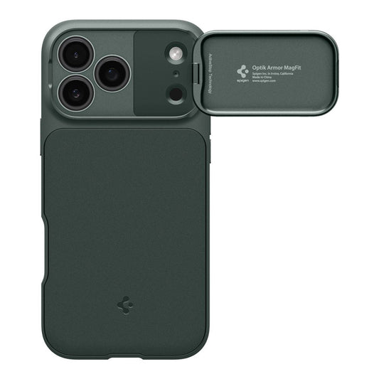 Coque MagSafe pour Apple iPhone 18 Pro Max / 17 Pro Max, Spigen, Optik Armor, Vert ACS09901