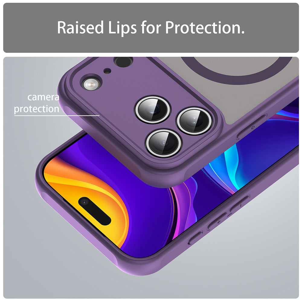 Custodia MagSafe per Apple iPhone 18 Pro Max / 17 Pro Max, Techsuit, HaloFrost II, Viola