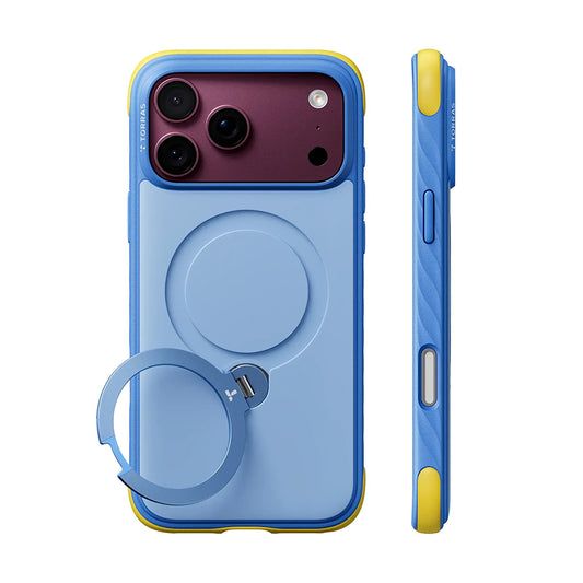 MagSafe-Hülle für Apple iPhone 18 Pro Max / 17 Pro Max, Torras, Ostand Q3 Rugged, Blau