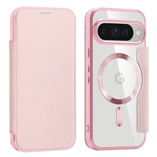 Custodia MagSafe per Google Pixel 10 Pro / 10, Techsuit, SmartMag Book, Rosa