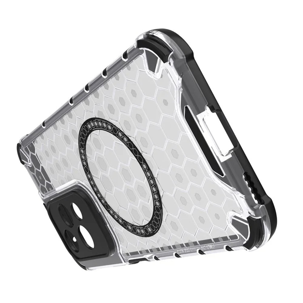 Custodia MagSafe per Honor 200 Lite, Techsuit, HoneyComb Shield, Bianca