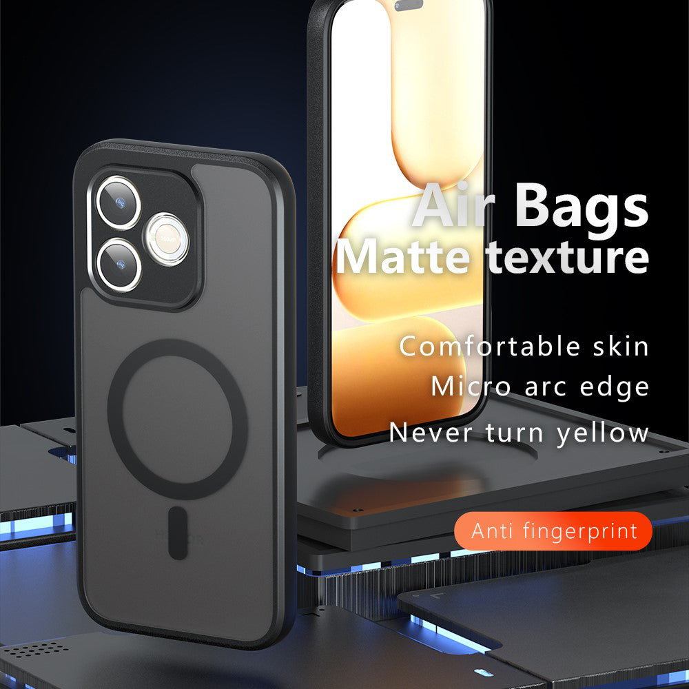 Custodia MagSafe per Honor 600 Lite, Techsuit, PureFrost, Nera Satinata