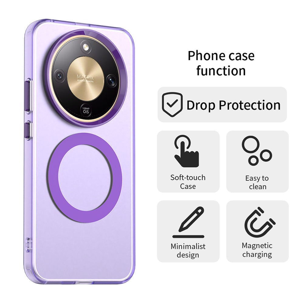 Custodia MagSafe per Honor Magic8 Lite, Techsuit, CandyCase, Viola