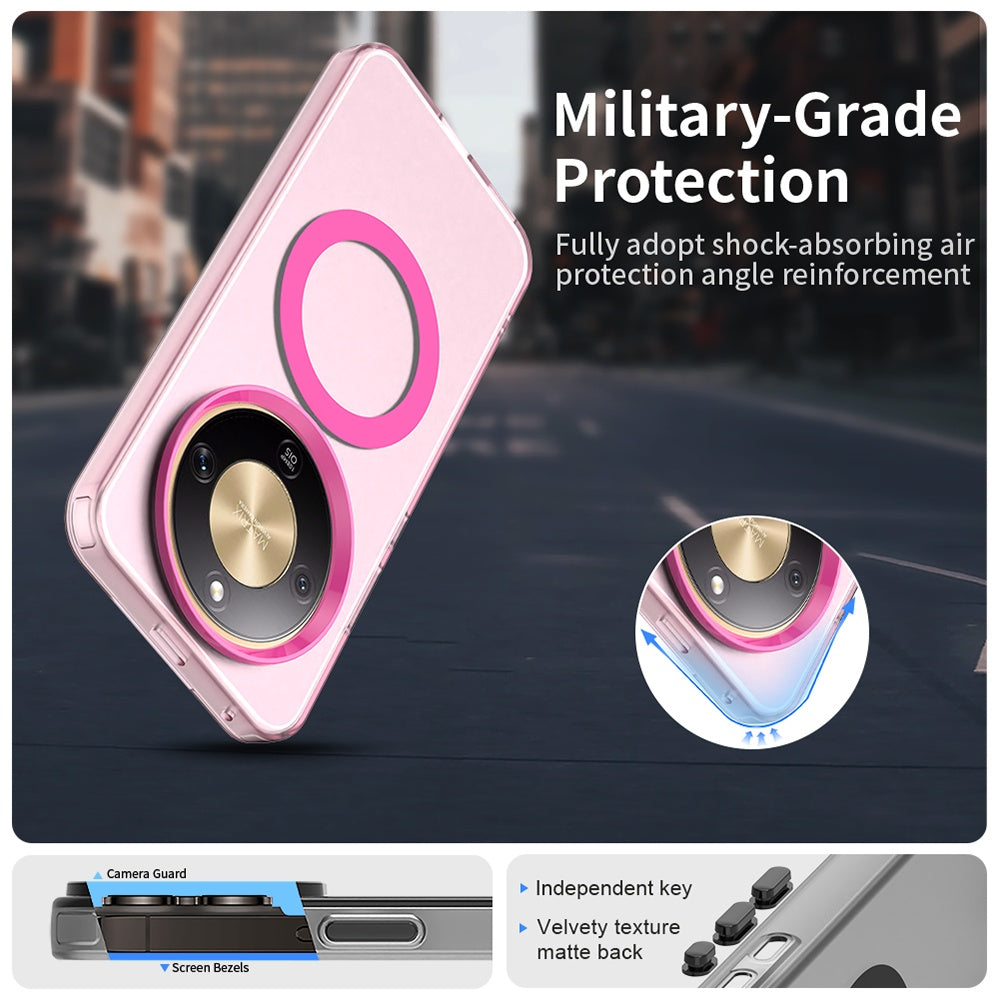 Custodia MagSafe per Honor Magic8 Lite, Techsuit, CandyCase, Rosa