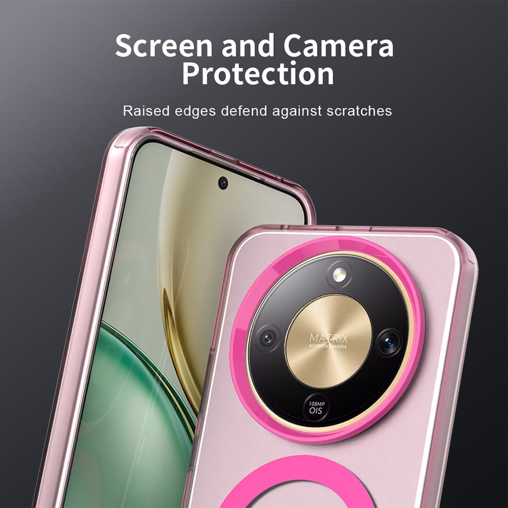 Custodia MagSafe per Honor Magic8 Lite, Techsuit, CandyCase, Rosa